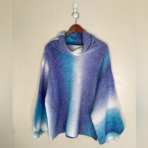 NWT Oliver.O Ombré Cowl Neck Knit Sweater Size Medium